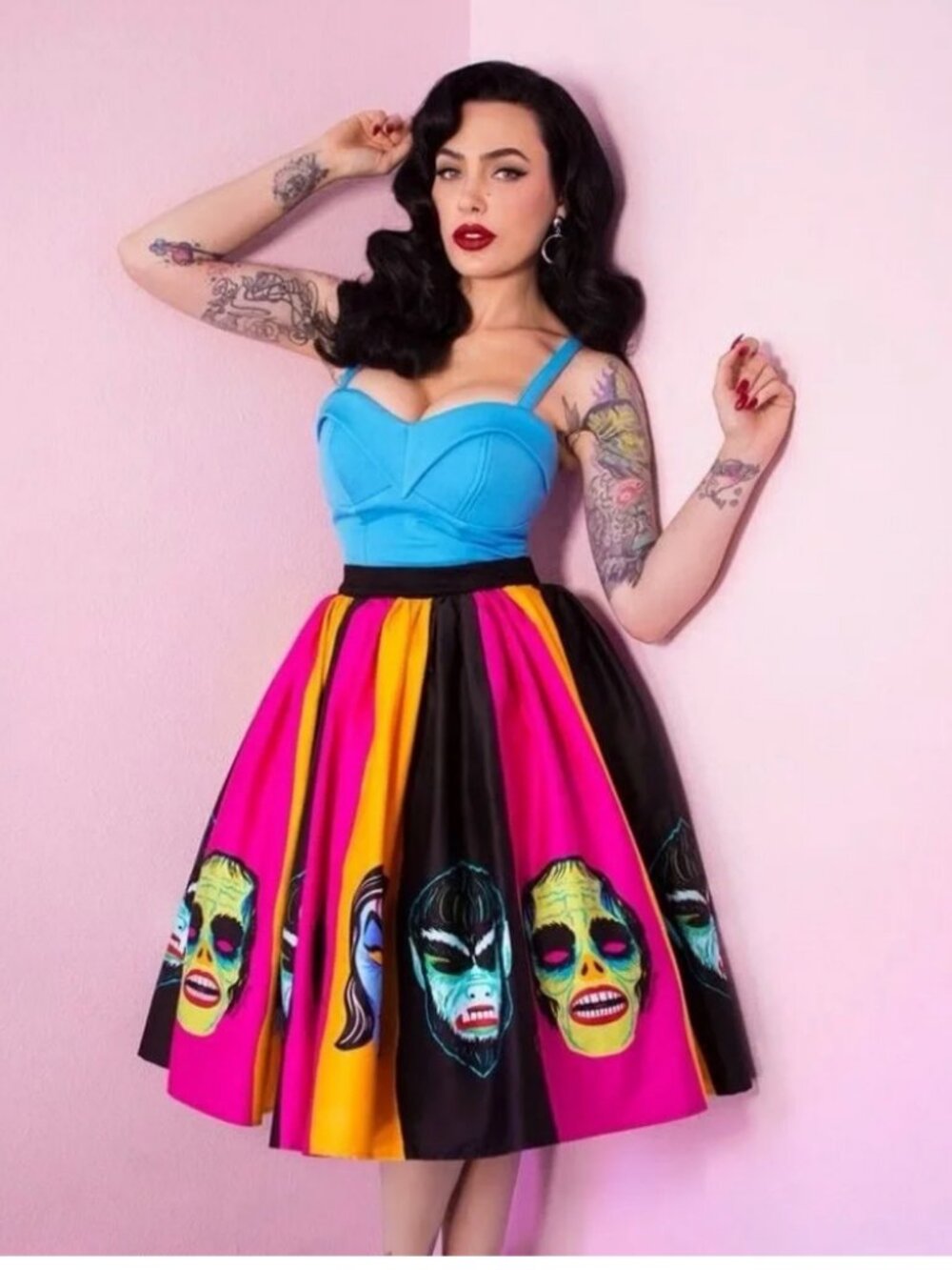 Vixen X Ben Cooper Striped Masks Skirt, NWT, Rare!